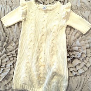 Kids cable knit sweater off-white/white